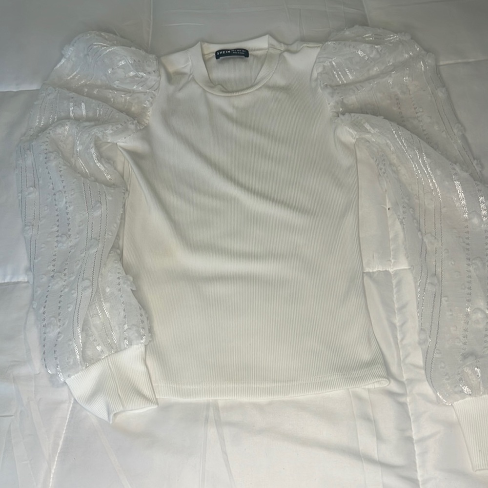 White SheIN Blouse